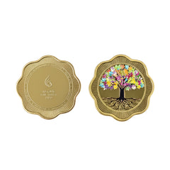 Gold Plated 999 Pure Silver Banyan Tree Coin