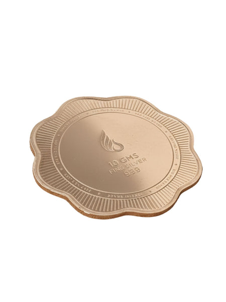 Rose Gold 999 Pure Silver Banyan Tree Coin