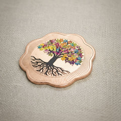Rose Gold 999 Pure Silver Banyan Tree Coin