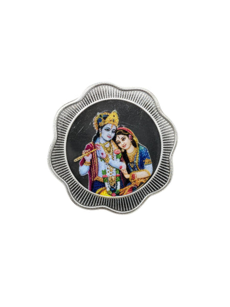 999 Pure Silver Radhe Krishna Coin